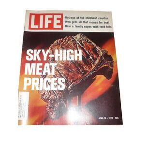 Vintage LIFE Magazine April 14 1972 Sky-High Meat Prices Dodge Chrysler Ads